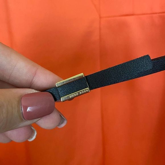 BOSS by Hugo Boss | Coral Pink Shift Dress w/ Belt - Picture 3 of 6